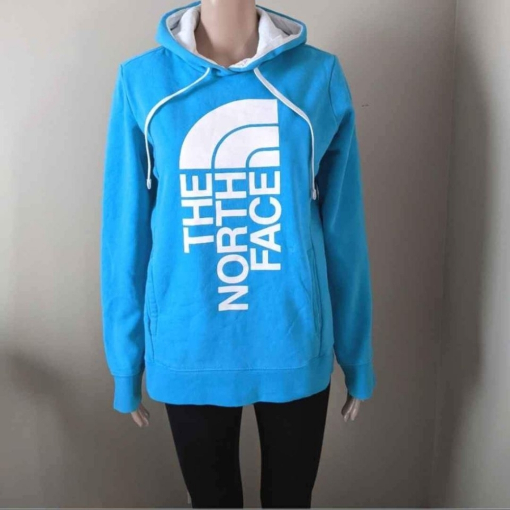 North Face light blue hoodie, size medium